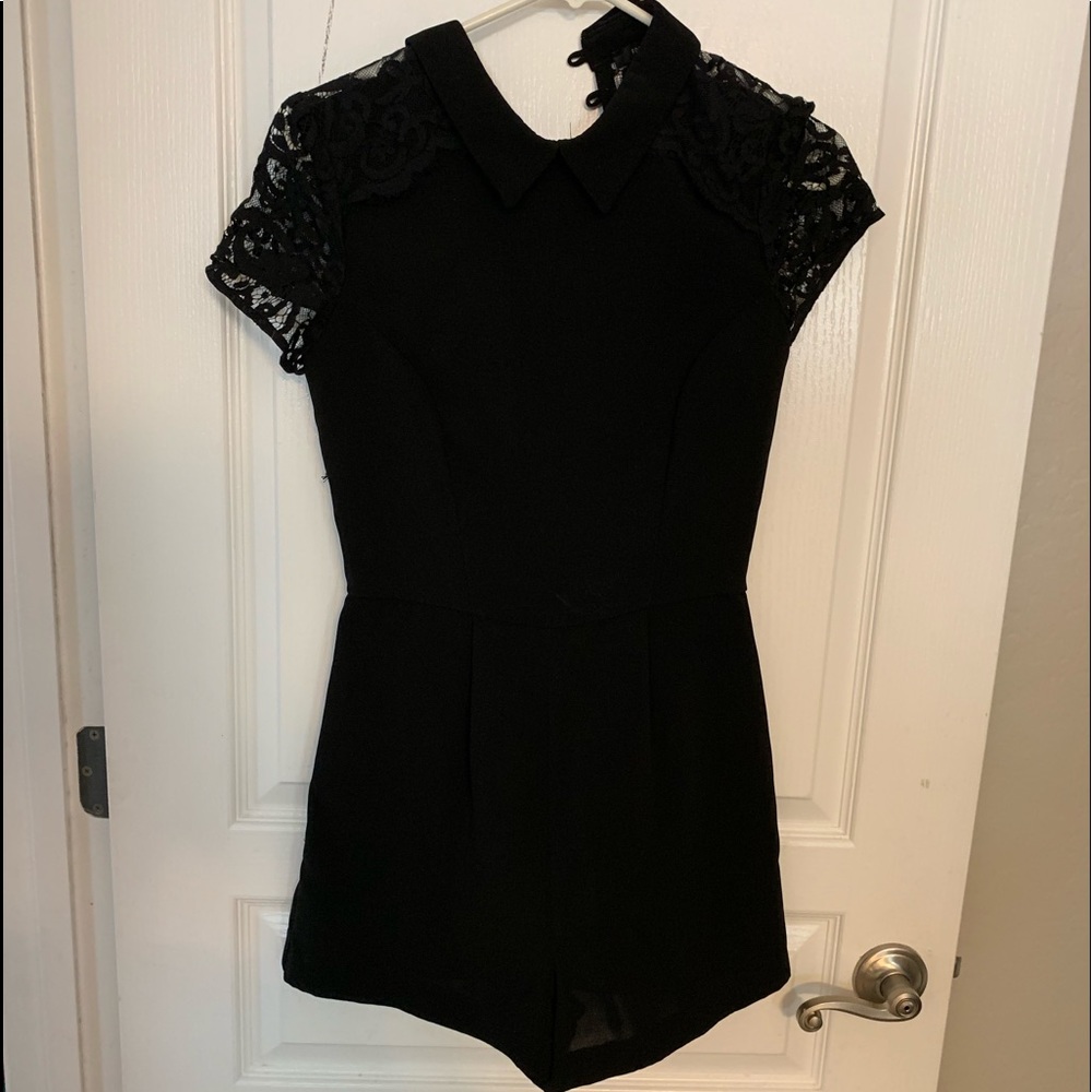 Black lace romper from Forever 21